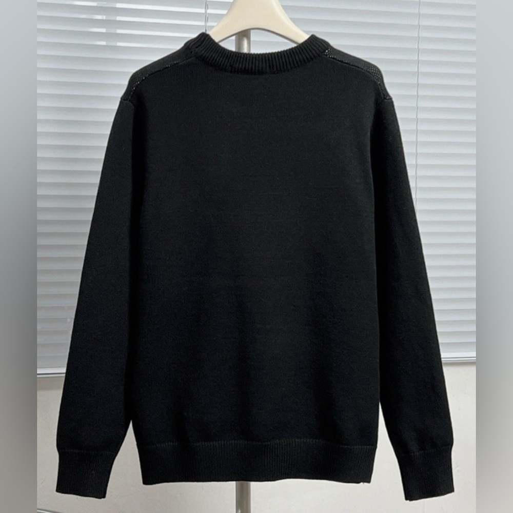 Crewneck Sweater with White LV Logo - Picture 3 of 3